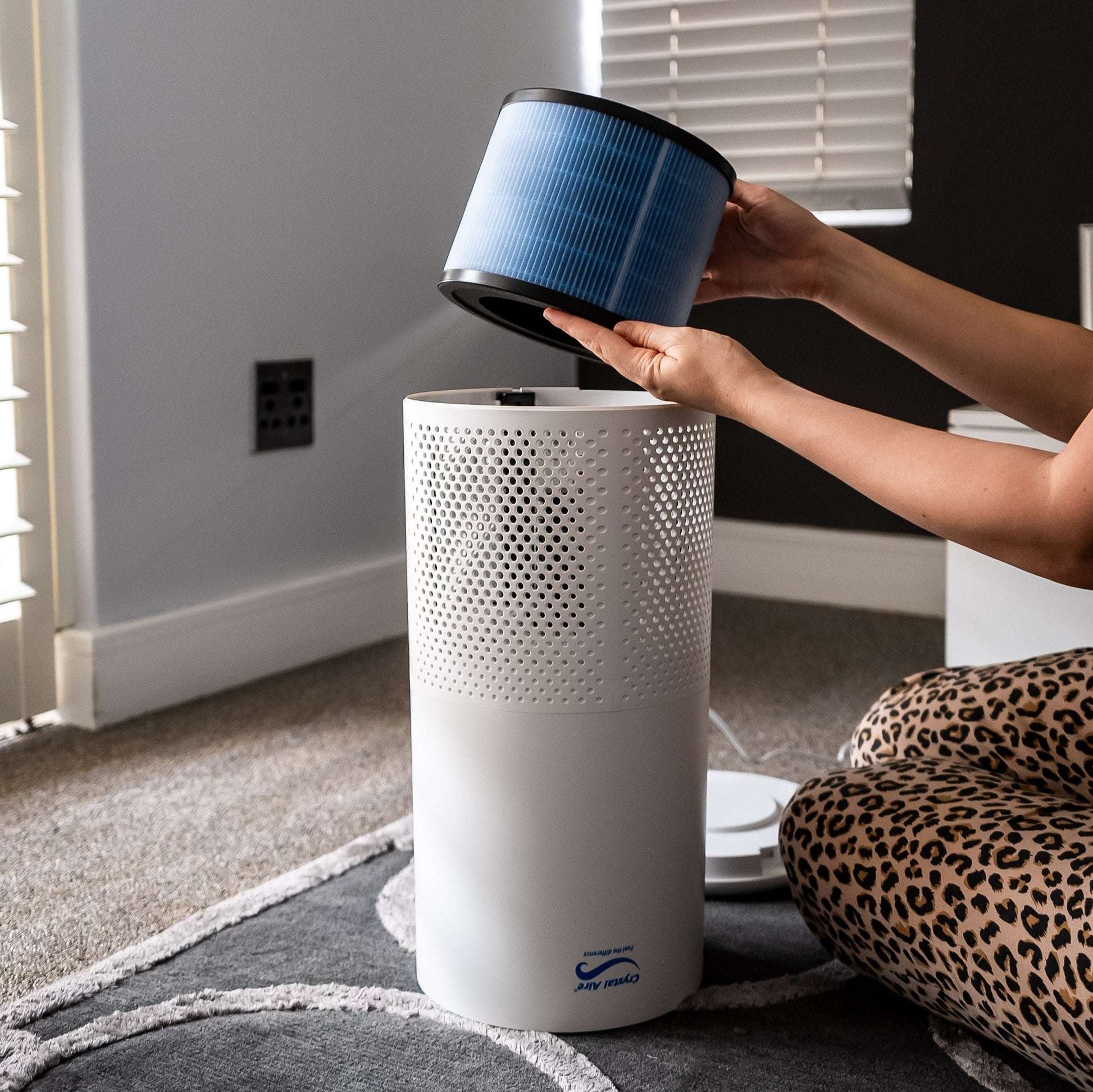 Crystal Aire Turbo HEPA LED Air Purifier - Wifi Control and 5 Step Filtration