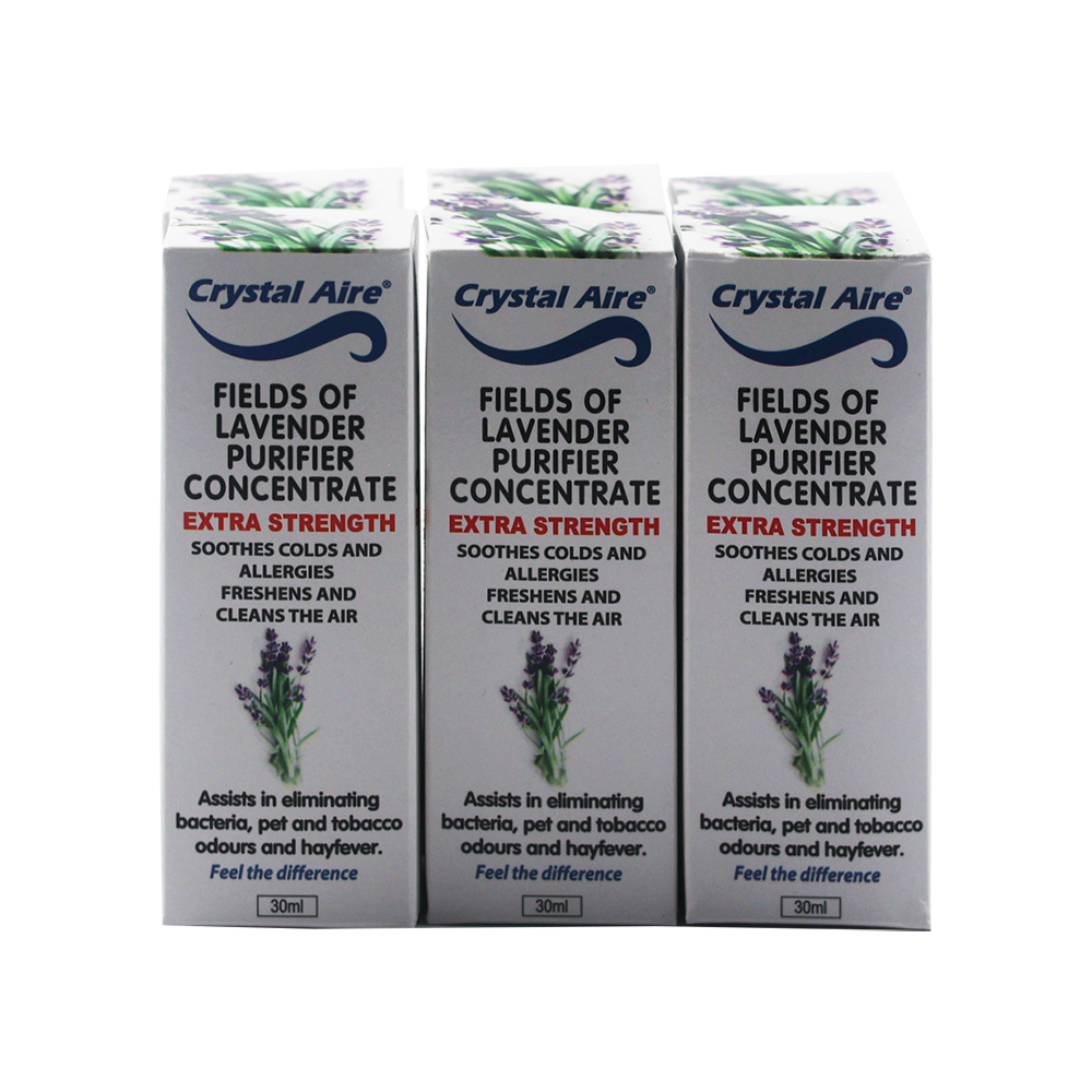 Crystal Aire Fields of Lavendar Air Purifier Concentrates - 6 Pack (30ml)
