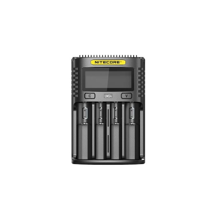 NiteCore UMS4 4 Bay Intelligent USB Battery Charger and USB Cable