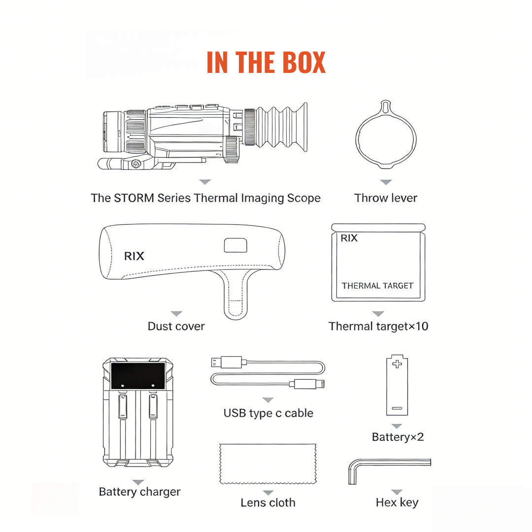 Rix RIX Storm S3R Thermal Riflescope (35mm, 384 Resolution, LRF)
