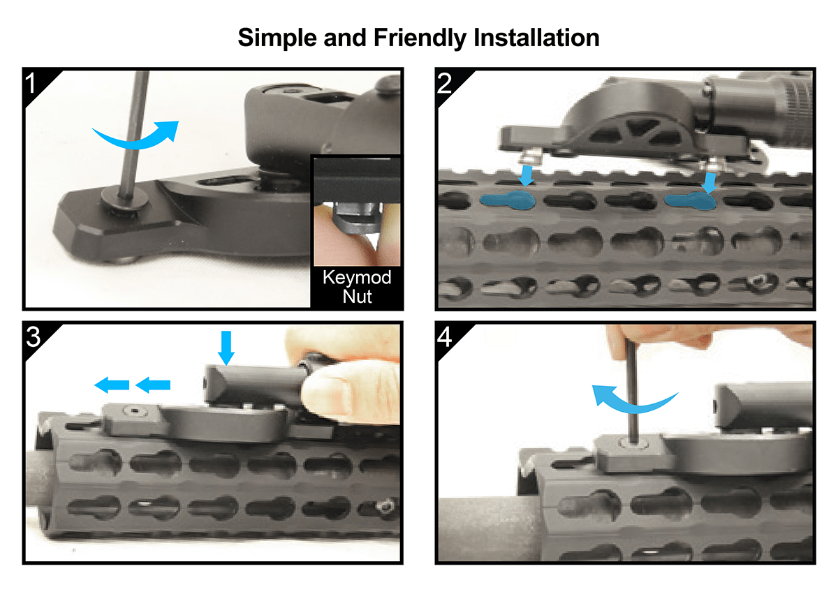 UTG RECON FLEX Keymod Bipod Matte Black 5.7"-8" Center Height