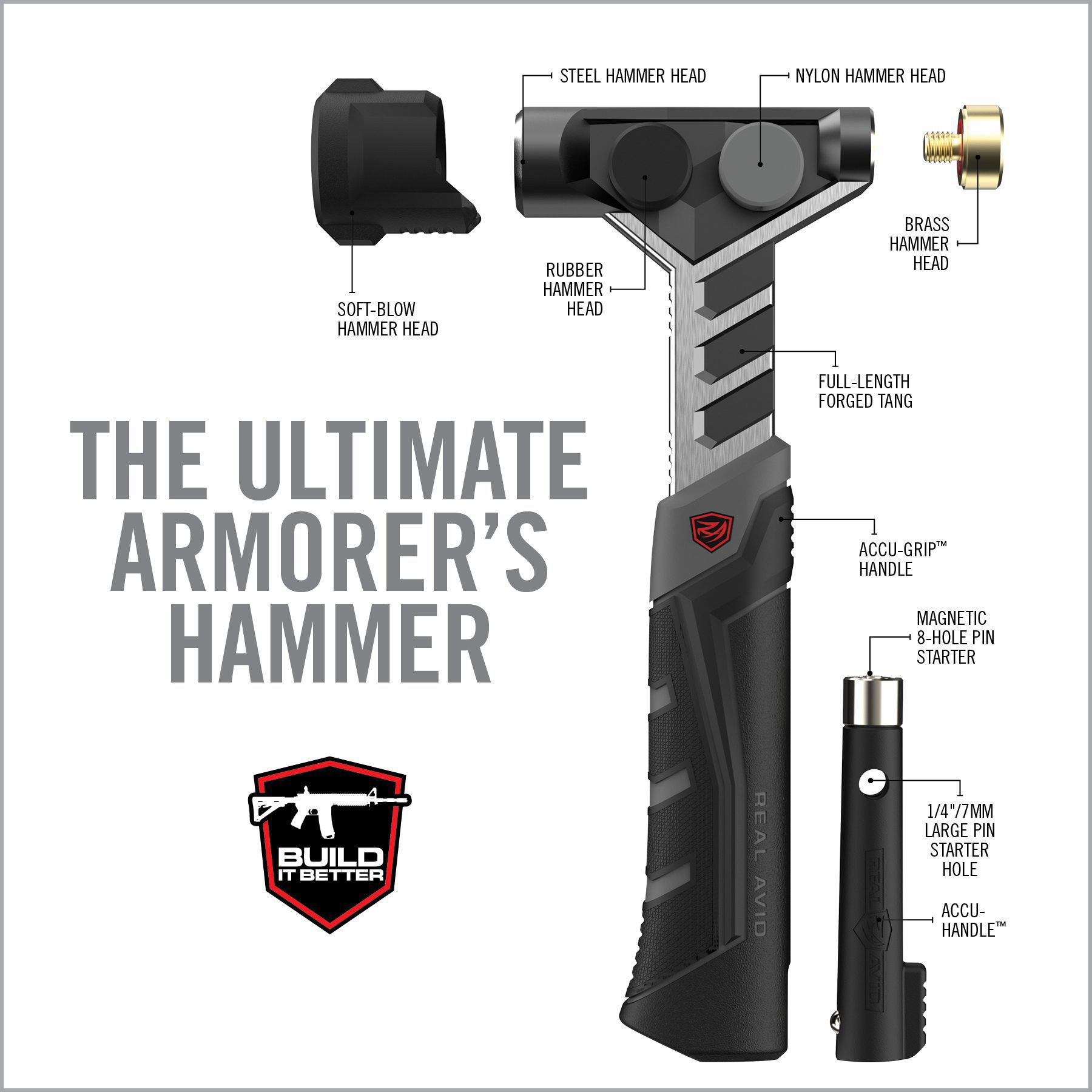 5th Image for Armorer's Master Hammer™ - Real Avid