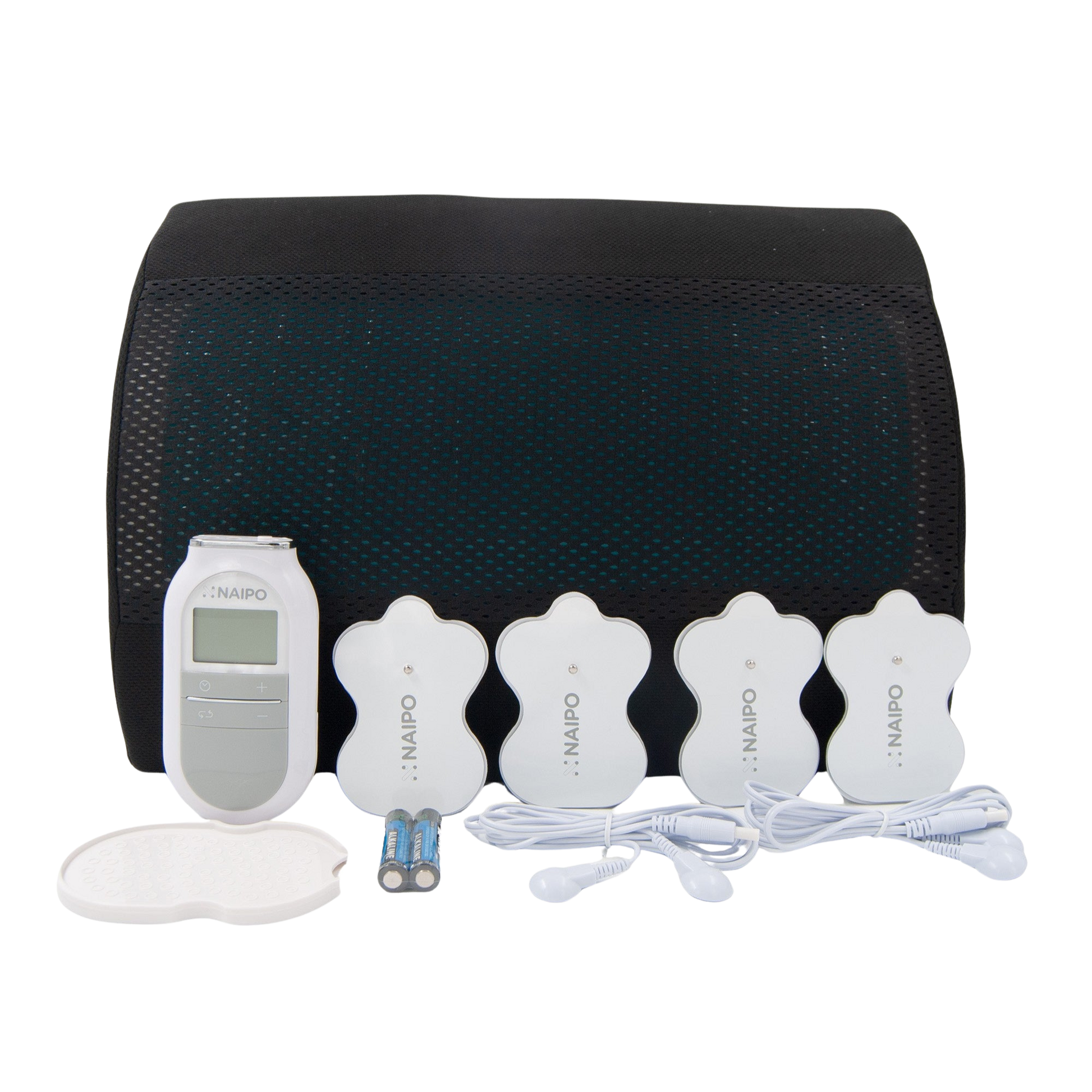 Naipo Electronic Pulse Massager with 4 Electronic Pads, Memory Foam, Cushion and Cooling Gel