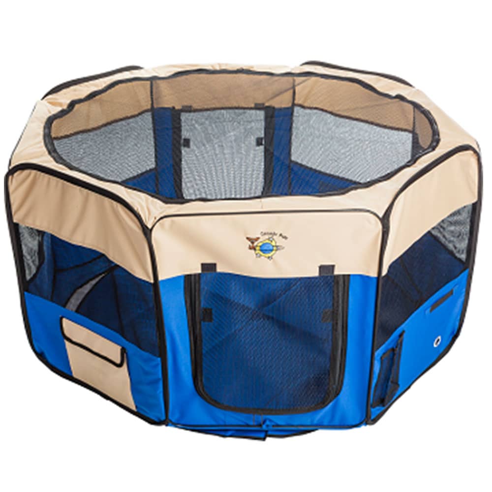 Cosmic Pets Collapsible Pet Pen (Medium, Blue)