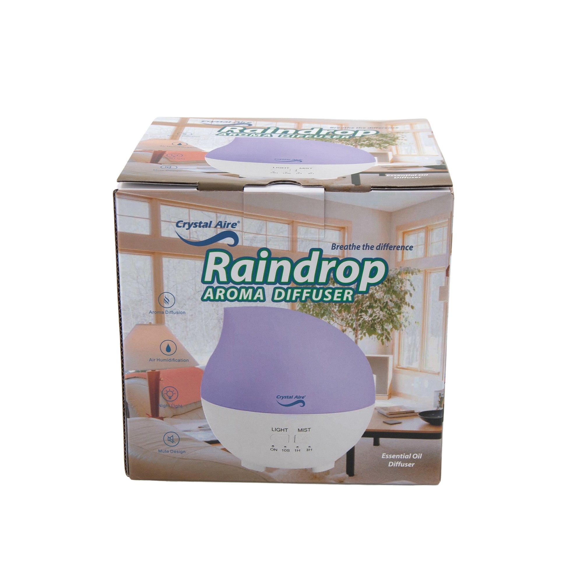 Crystal Aire Rain Drop Ultrasonic Aroma Diffuser (300ml)