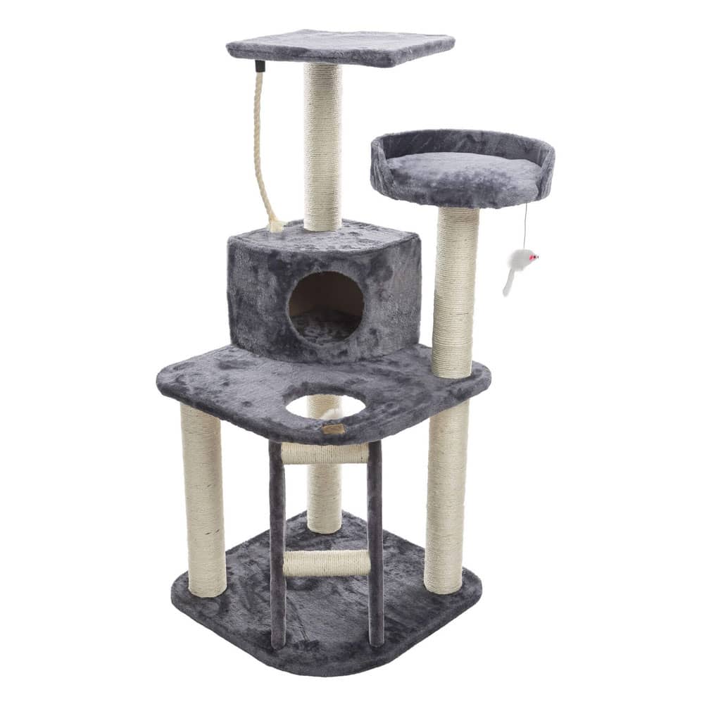 Cosmic Pets Plush Cat Tree (Mystic Neptune, Beige)