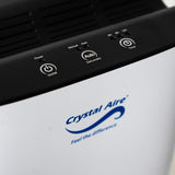 Crystal Aire Compact 2L Dehumidifier with Automatic Timer (600ml/day)