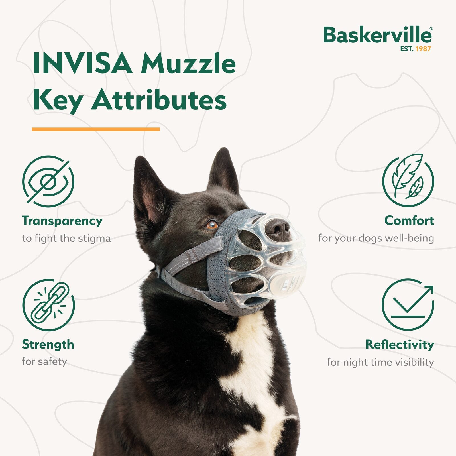 Company of Animals Baskerville Invisa Muzzle (Size 4)