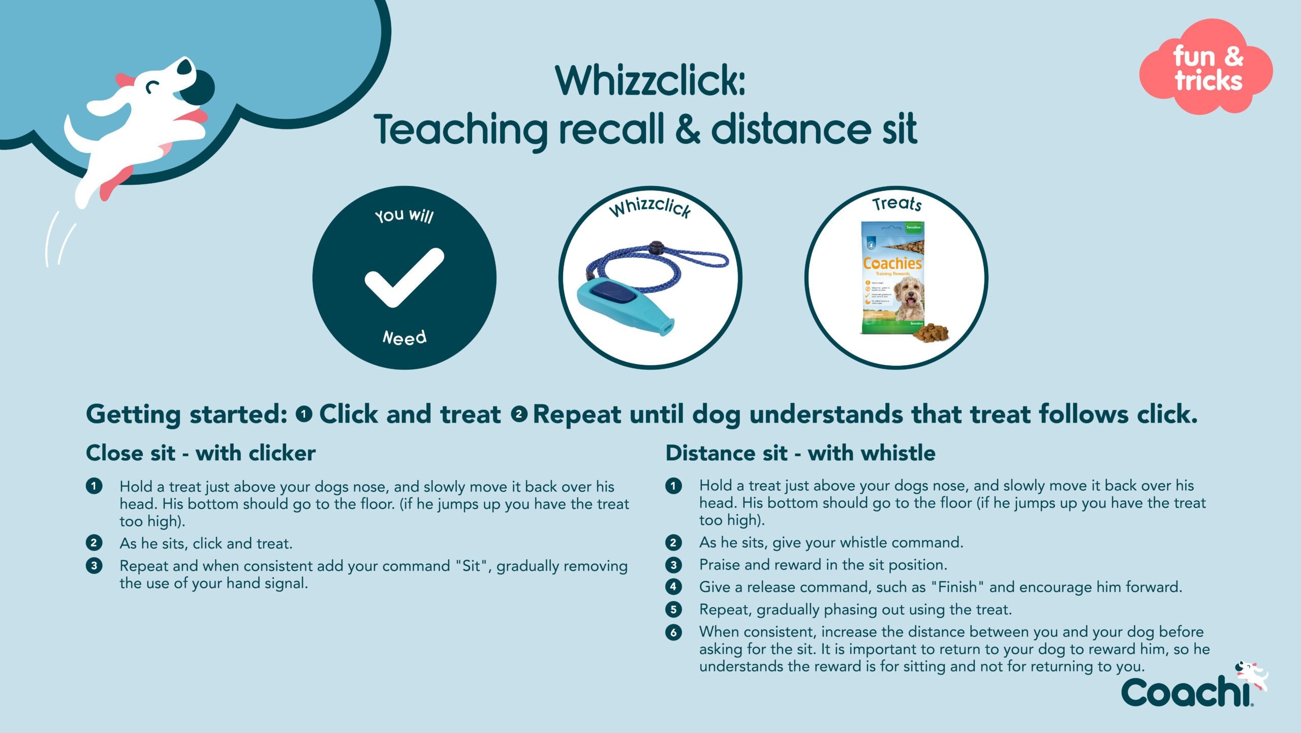 Whizzclick - teaching recall & distance sit