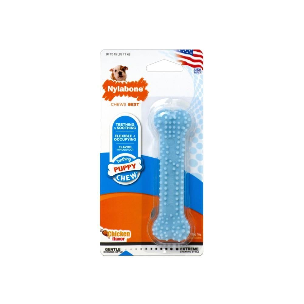 Nylabone Puppy Dental Bone - lifestyle image with pet South Africa purchase