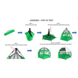 One Piece Pop-Up Tent for Pets [Material & Steel] (170 x 90 x 120cm) - Image 8
