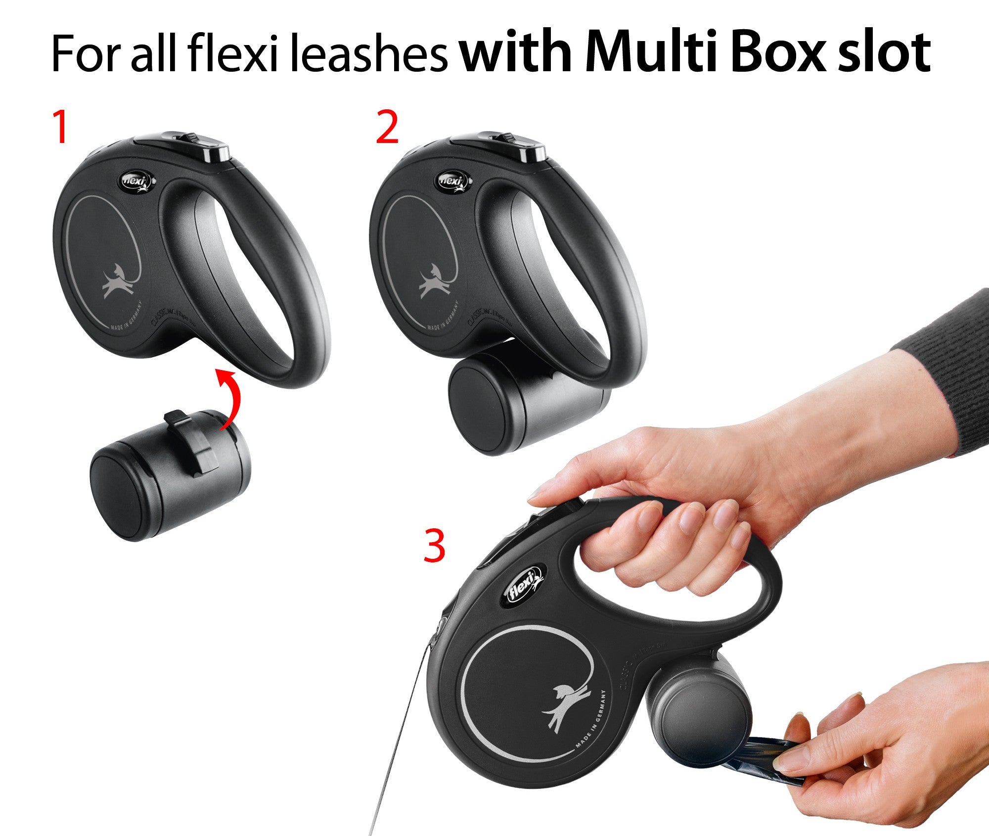 Flexi Multibox (Grey, for treats or waste bags, compatible with Classic/Comfort/Neon models)