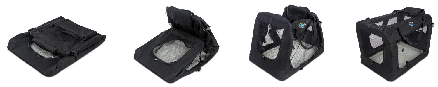 Cosmic Pets Collapsible Carrier (Medium, Black)
