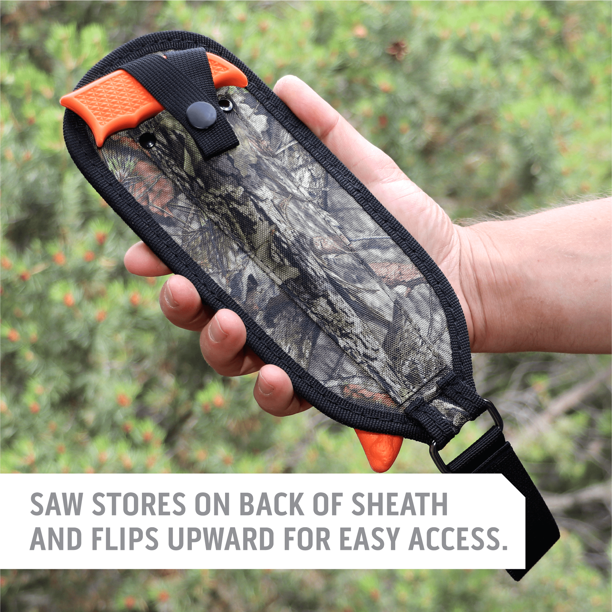 Outdoor Edge WildGuide Hunting Knife Set Product Photo all blades stored in camo sheath.