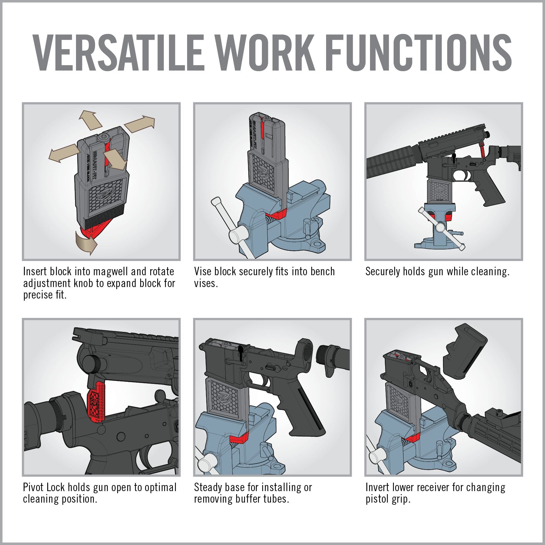 6th Image for Smart-Fit® AR15 Vise Block - Real Avid