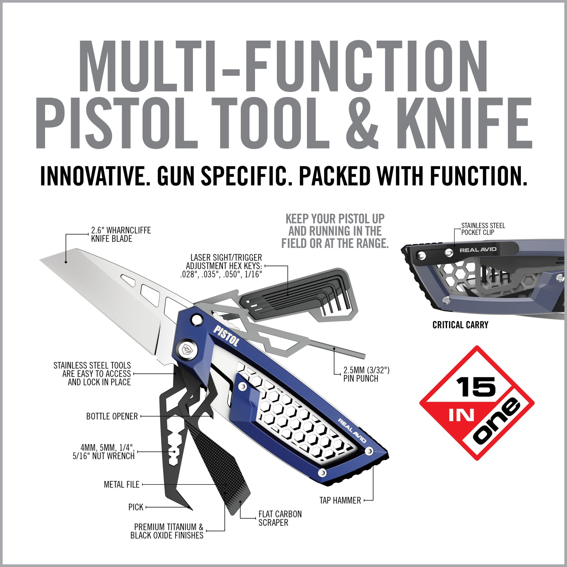 6th Image for Gun Tool Edge™ - Pistol - Real Avid