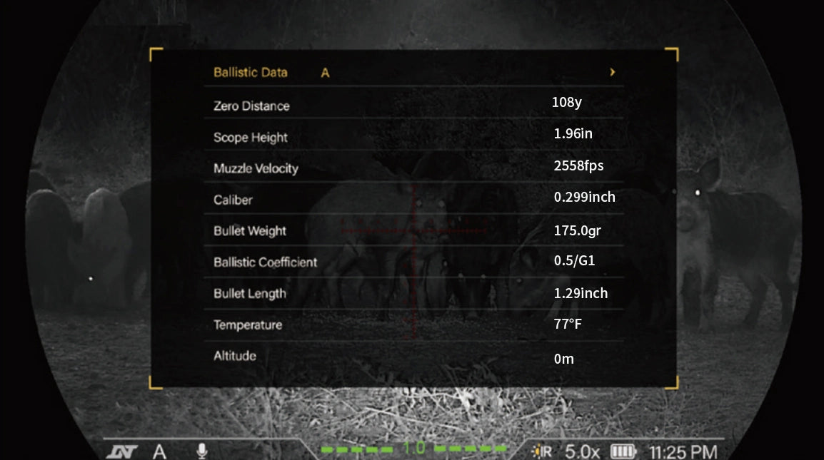 Arken Zulus HD V2 1.0 Digital Night Vision Scope (5-20x, Sony STARVIS 2, 1920x1080, 60Hz, LRF, Ballistic Calculator)