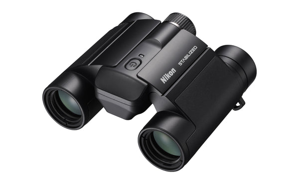 Nikon 10x25 S Stabilized Binocular (Multilayer Coating, 2x AA Batteries)