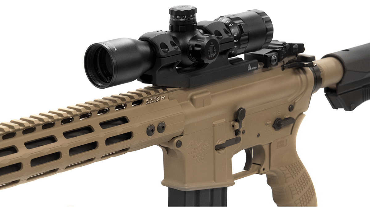 UTG ACCU-SYNC 1" Medium Profile 34mm Offset Picatinny Rings Black