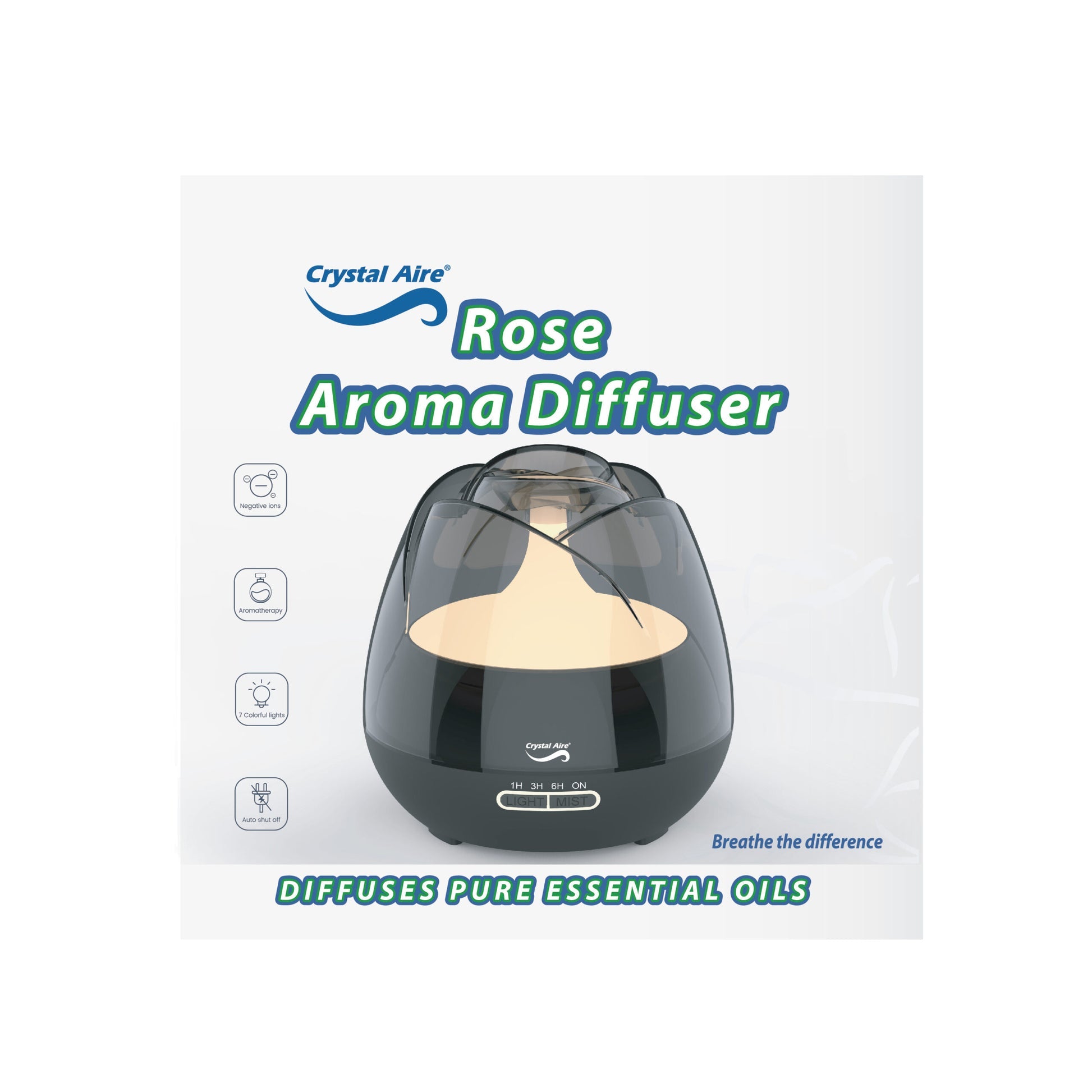 Crystal Aire Rose Bud Aromatherapy Diffuser for Babies (400ml)