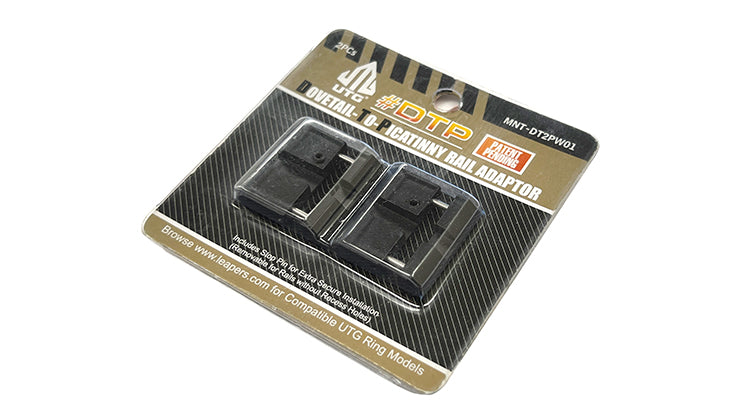 UTG® Dovetail-to-Picatinny Snap-on Rail Adaptors, 2/Pack