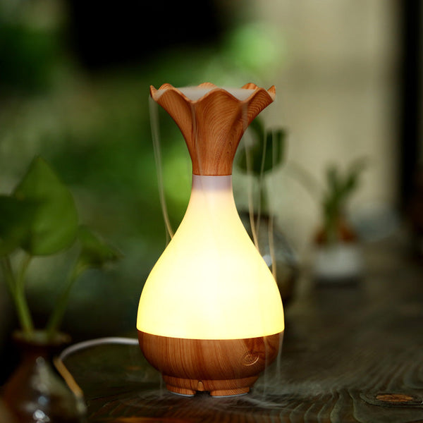 Crystal Aire Light Wood Flower Essential Oil Aroma Diffuser (95ml)