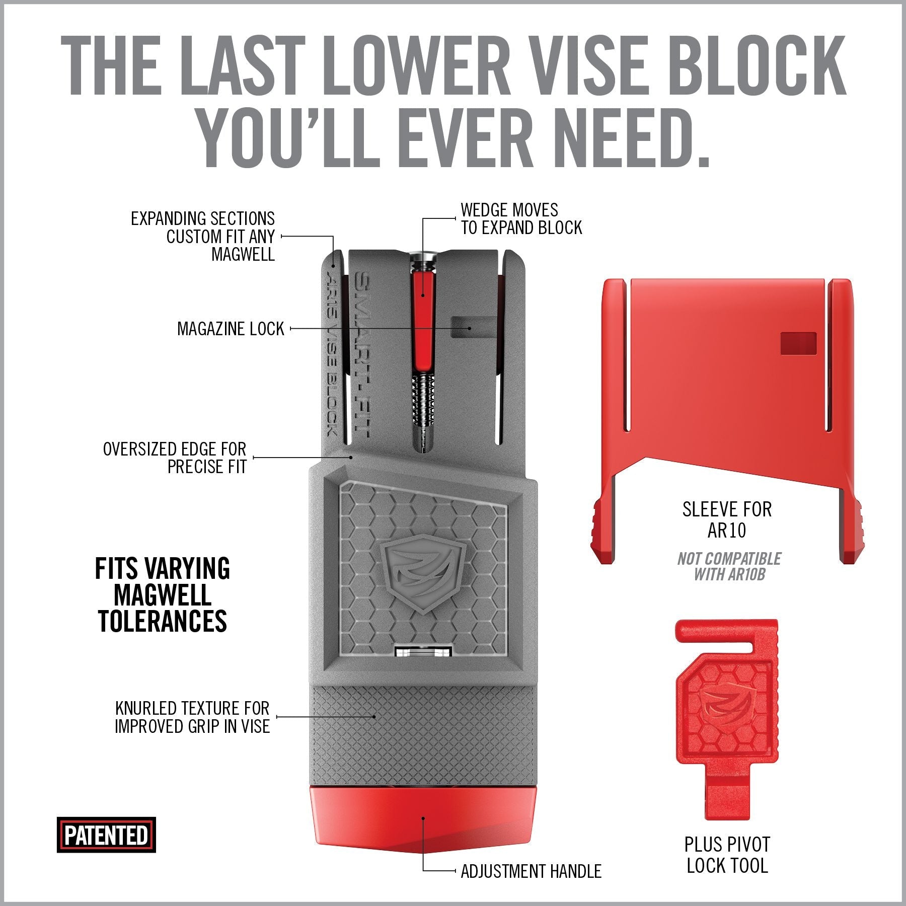 6 Image for Smart-Fit® Vise Block Sleeve For AR10*-Real Avid