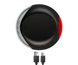 Flexi LED Lighting System (Black, attachable, with front+rear light, rechargeable/replaceable batteries)