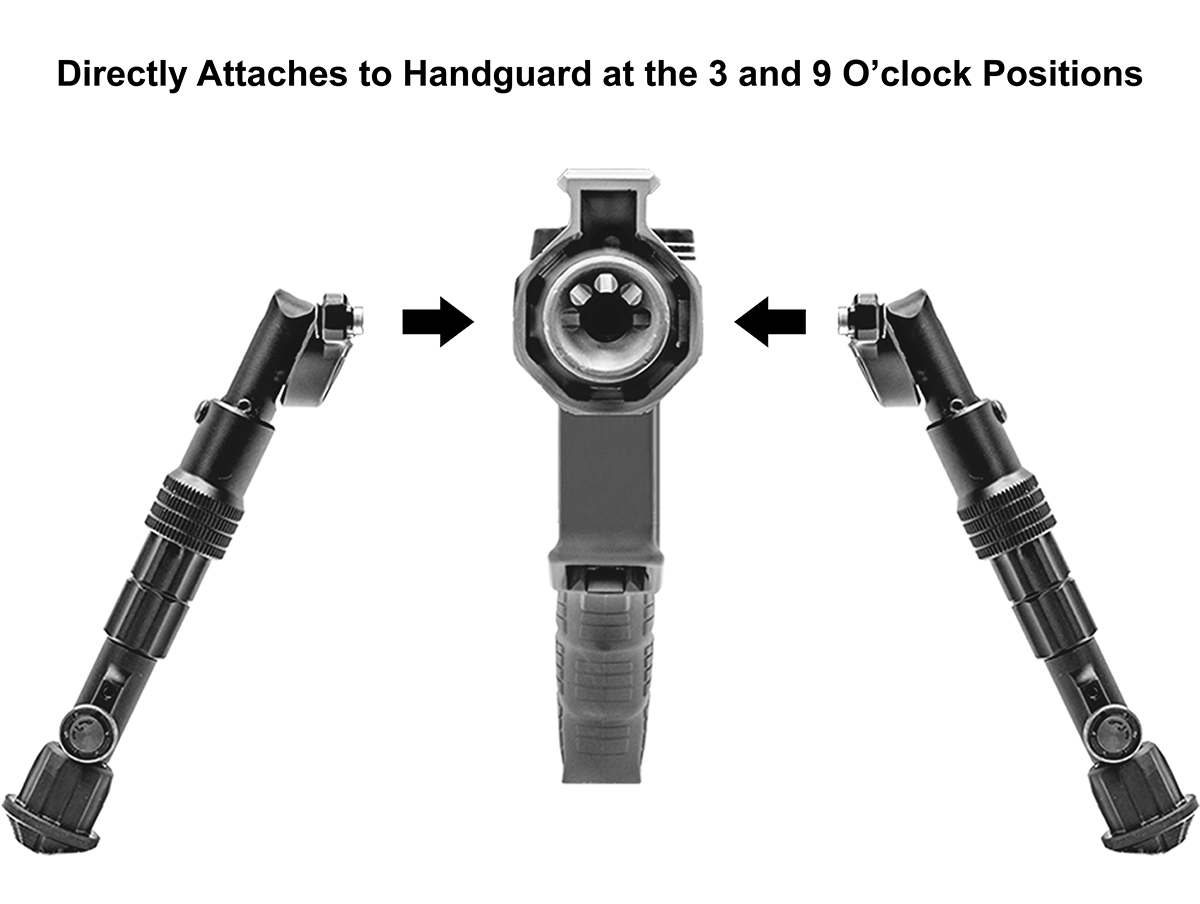 UTG RECON FLEX Keymod Bipod Matte Black 5.7"-8" Center Height