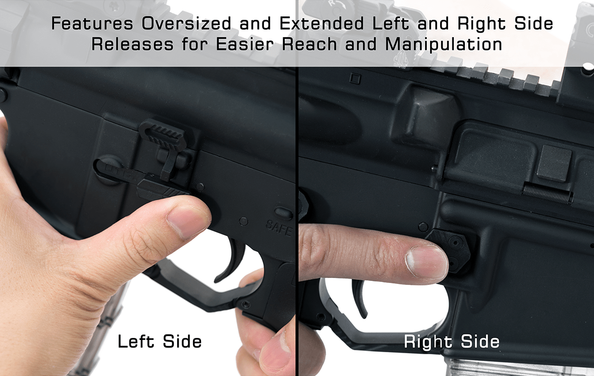 UTG AR15 Ambidextrous Extended Magazine Release Black