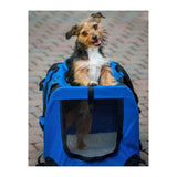 Cosmic Pets Collapsible Pet Carrier - Small - Blue In Use View