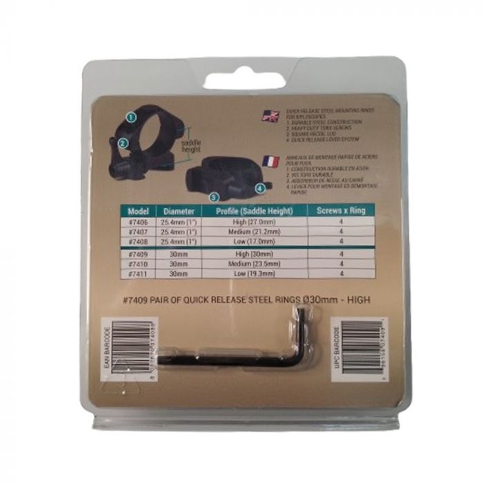 Konus Quick Release For Picatinny & Weaver Rails High 30mm