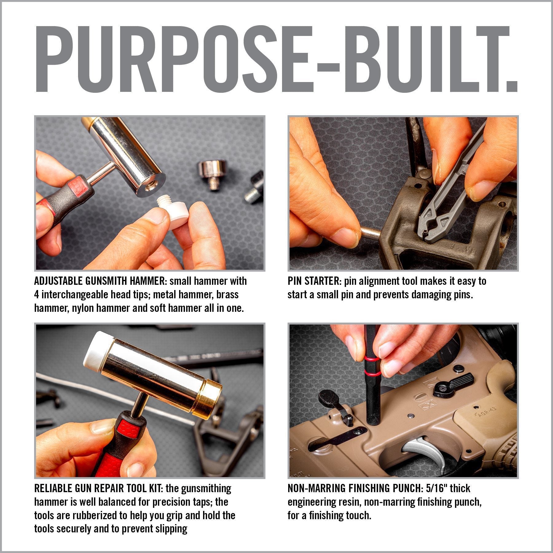 16 Image for Accu-Punch® Hammer & AR15 Pin Punch Set-Real Avid