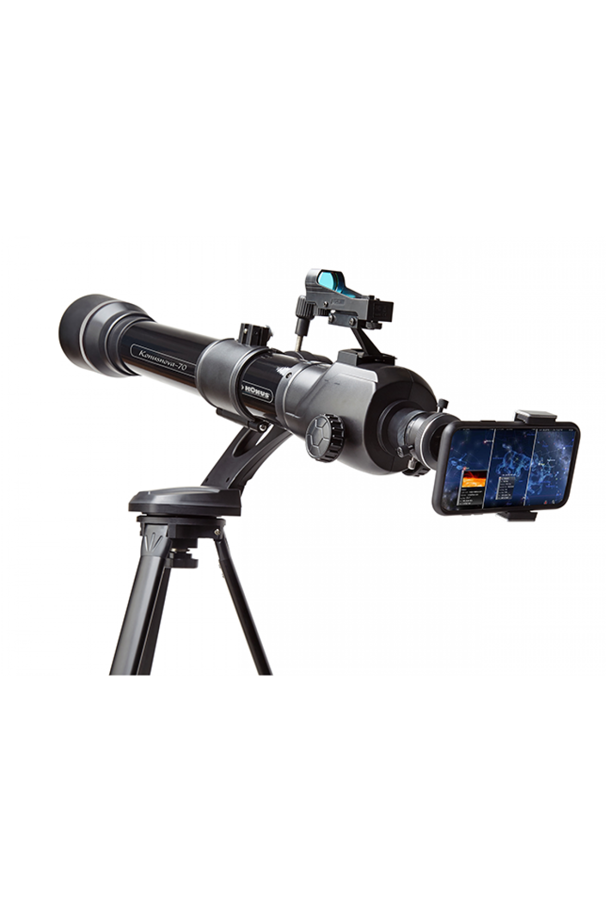 Konus Nova-70 70mm Refractor Telescope (f/11.4, Alt-Azimuth Mount, Smartphone Adapter)