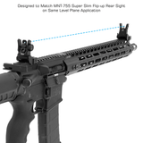 UTG AR15 Low Profile Flip-up Rear Sight with Dual Aiming Aperture