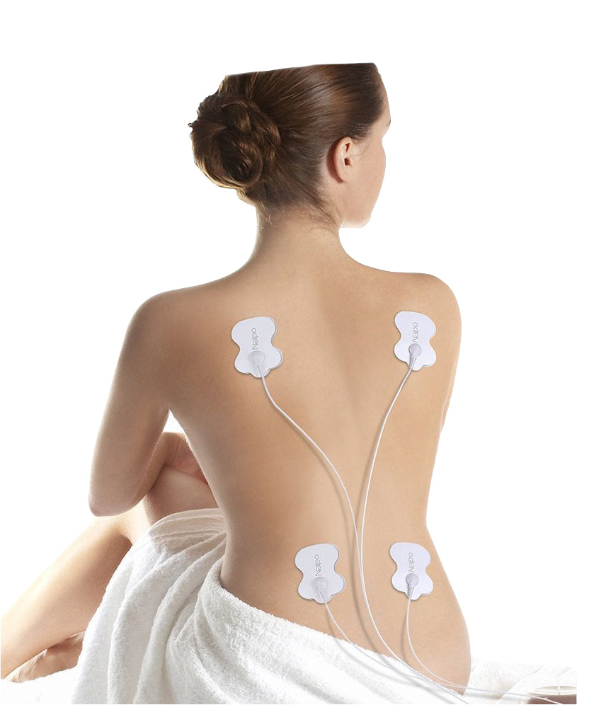 Naipo Electronic Pulse Massager with 4 Electronic Pads, Memory Foam, Cushion and Cooling Gel