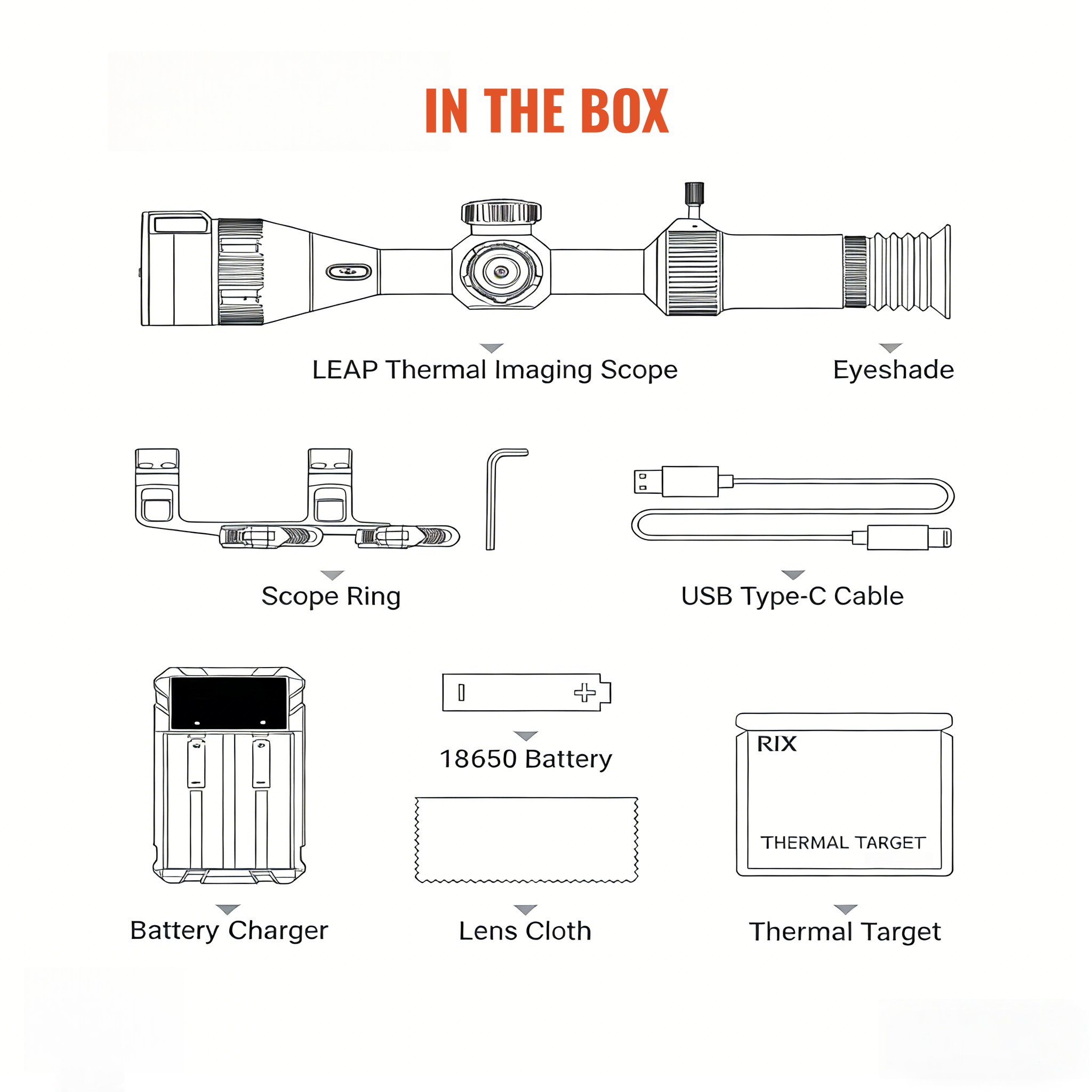 Rix RIX Leap L6R Thermal Riflescope (50mm, 640 Resolution, LRF)