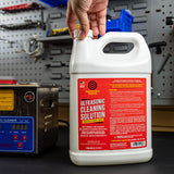 Shooter's choice ultrasonic cleaning solution shown in use