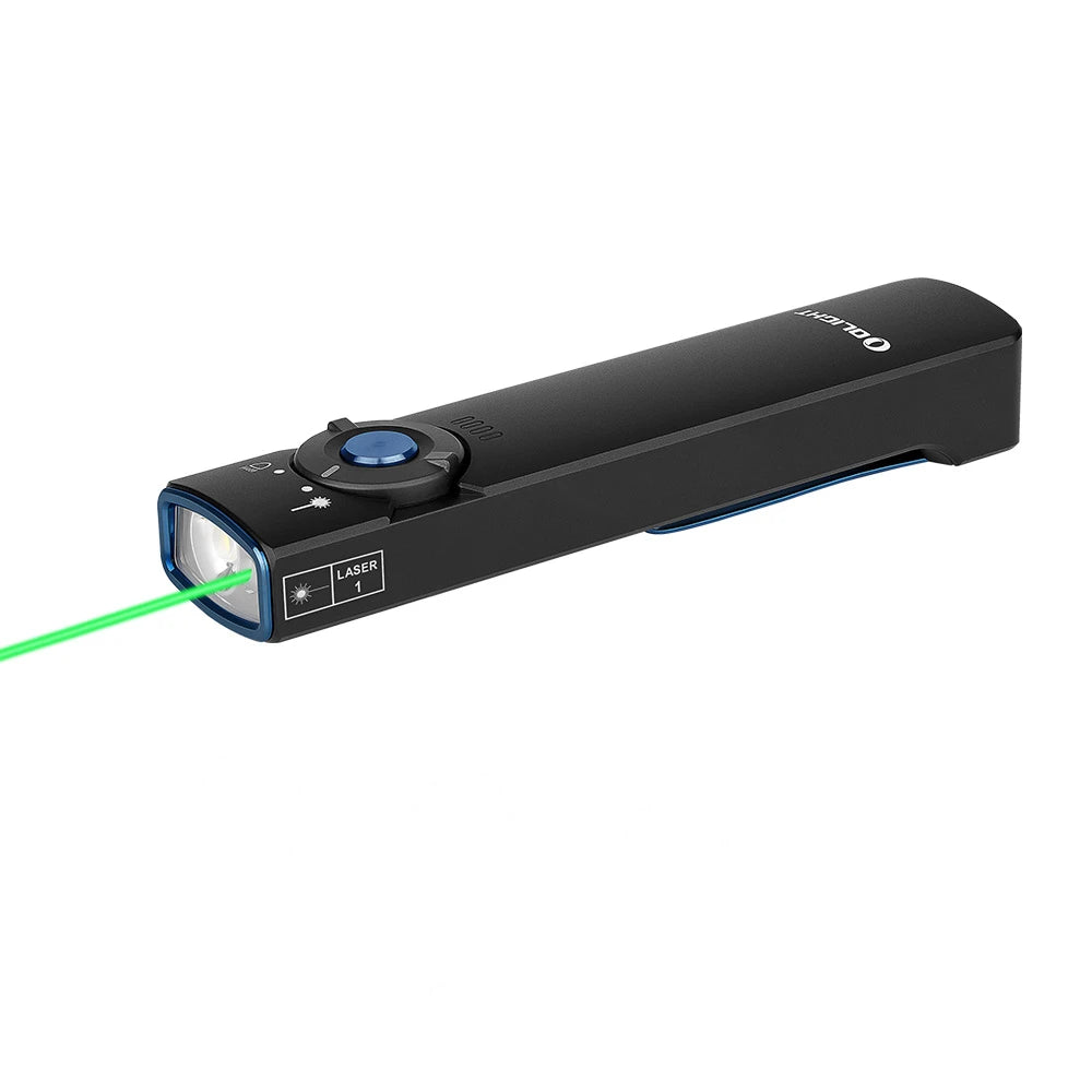 Olight Arkfeld EDC Flashlight (Green Laser, 1000 Lumens, 101m, Black)