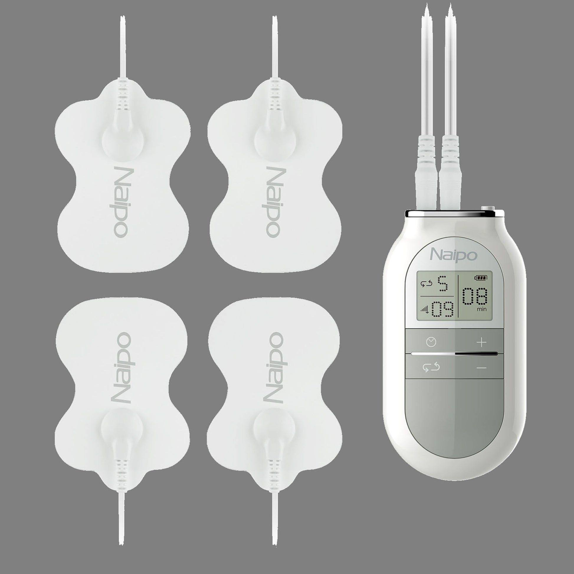 Naipo Electronic Pulse Massager with 4 Electronic Pads, Memory Foam, Cushion and Cooling Gel