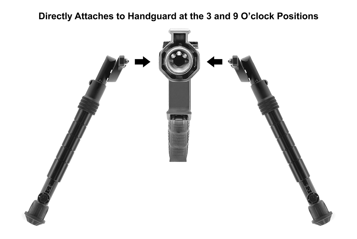 UTG RECON FLEX M-LOK Bipod Matte Black 8.0"-11.8" Center Height