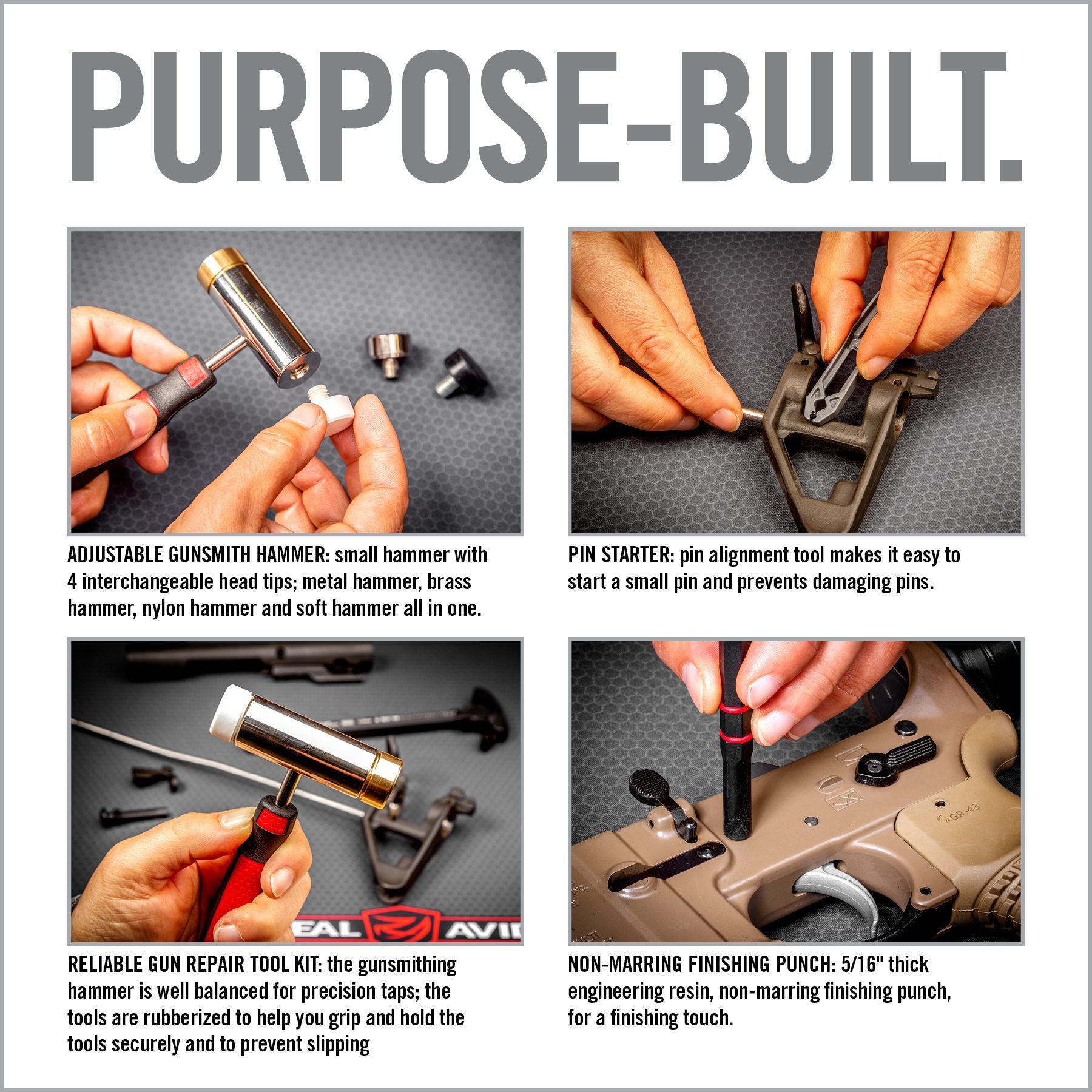 10 Image for Accu-Punch® Hammer & AR15 Pin Punch Set-Real Avid