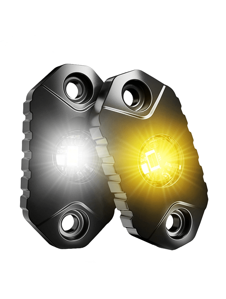 Flex Dual-Colour LED Rock Light (White & Yellow)